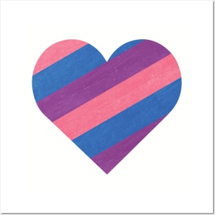 Bisexual Pride Heart Posters and Art